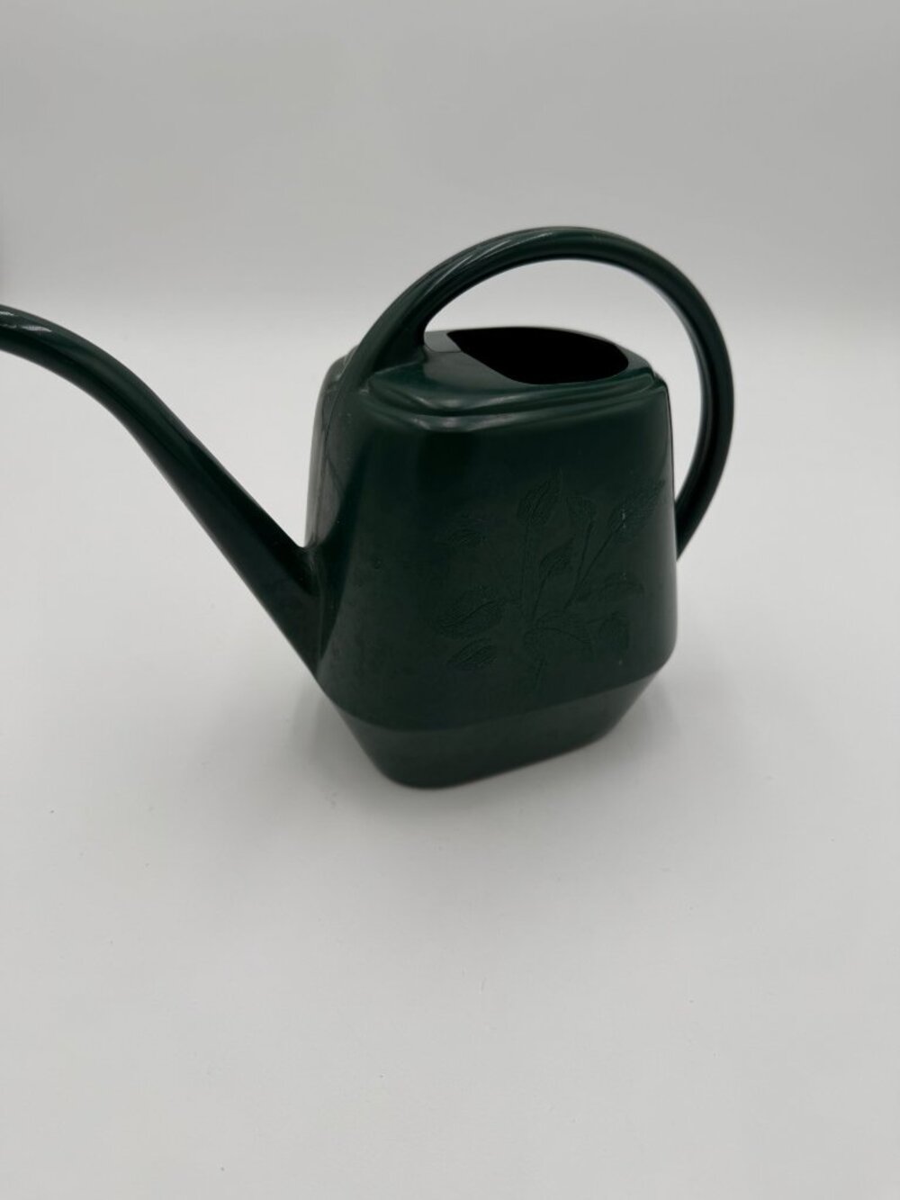 Vintage Duraco Green Plastic Watering Can Leaf Design Handle Spout Indoor